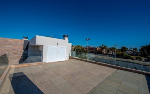 Newly built villa with modern design and materials and luxury finishes.